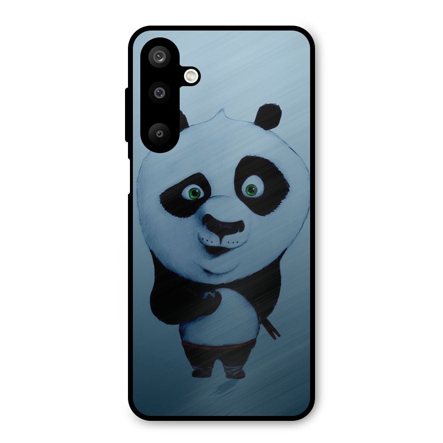 Confused Cute Panda Metal Back Case for Galaxy M16