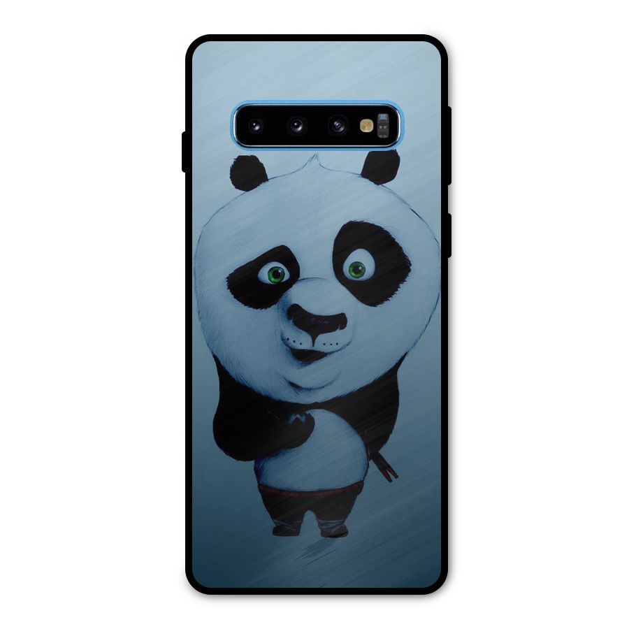 Confused Cute Panda Metal Back Case for Galaxy S10