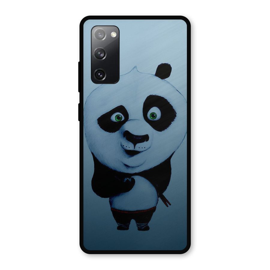 Confused Cute Panda Metal Back Case for Galaxy S20 FE 5G