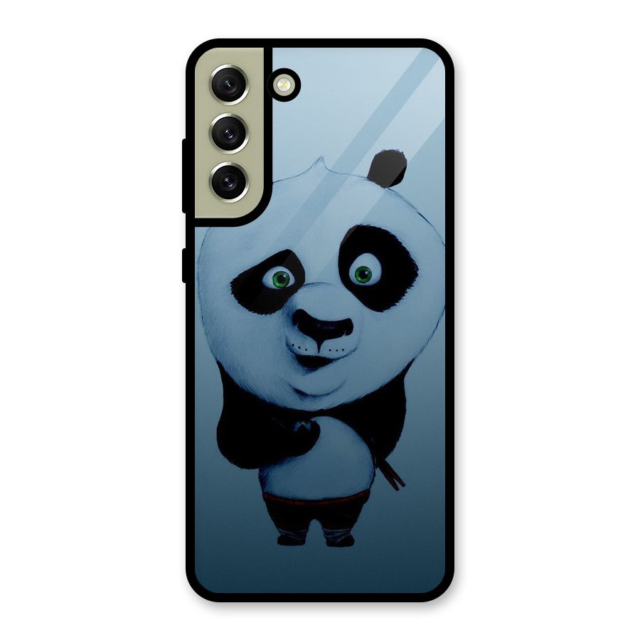 Confused Cute Panda Metal Back Case for Galaxy S21 FE 5G (2023)