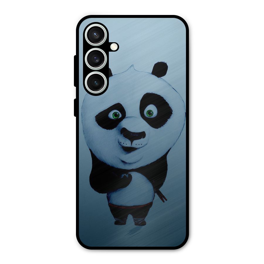 Confused Cute Panda Metal Back Case for Galaxy S23 FE