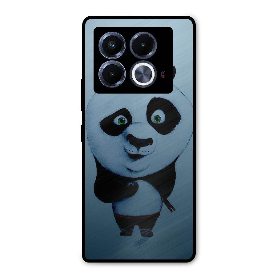 Confused Cute Panda Metal Back Case for Infinix Note 40 5G