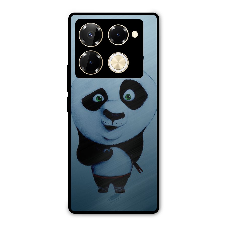 Confused Cute Panda Metal Back Case for Infinix Note 40 Pro Plus