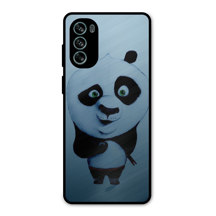 Confused Cute Panda Metal Back Case for Moto G62