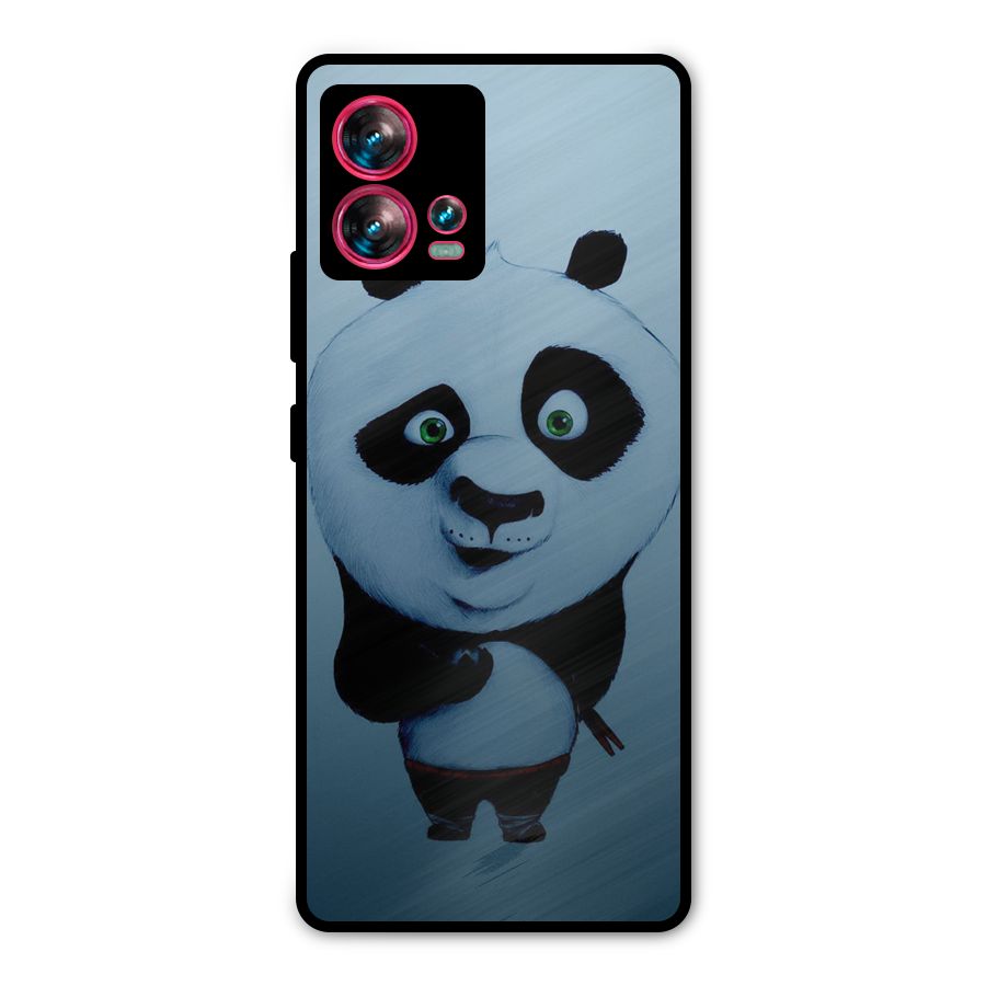 Confused Cute Panda Metal Back Case for Motorola Edge 30 Fusion
