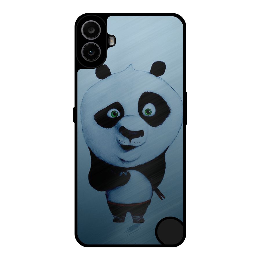 Confused Cute Panda Metal Back Case for Nothing CMF Phone 1