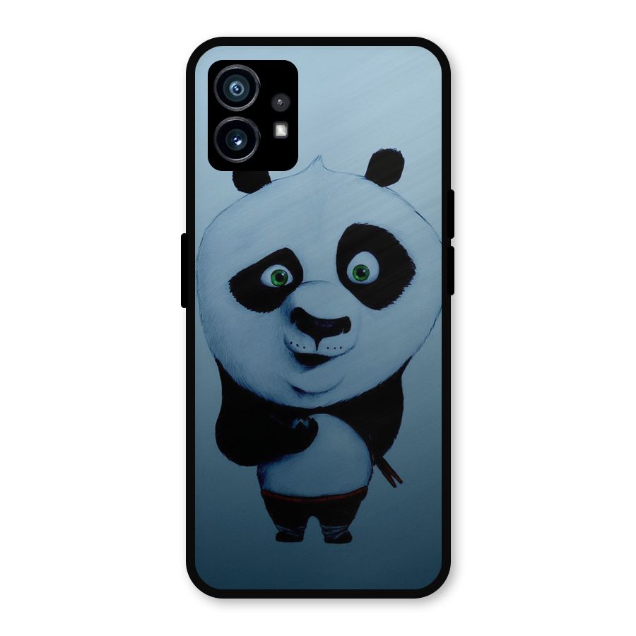 Confused Cute Panda Metal Back Case for Nothing Phone 1