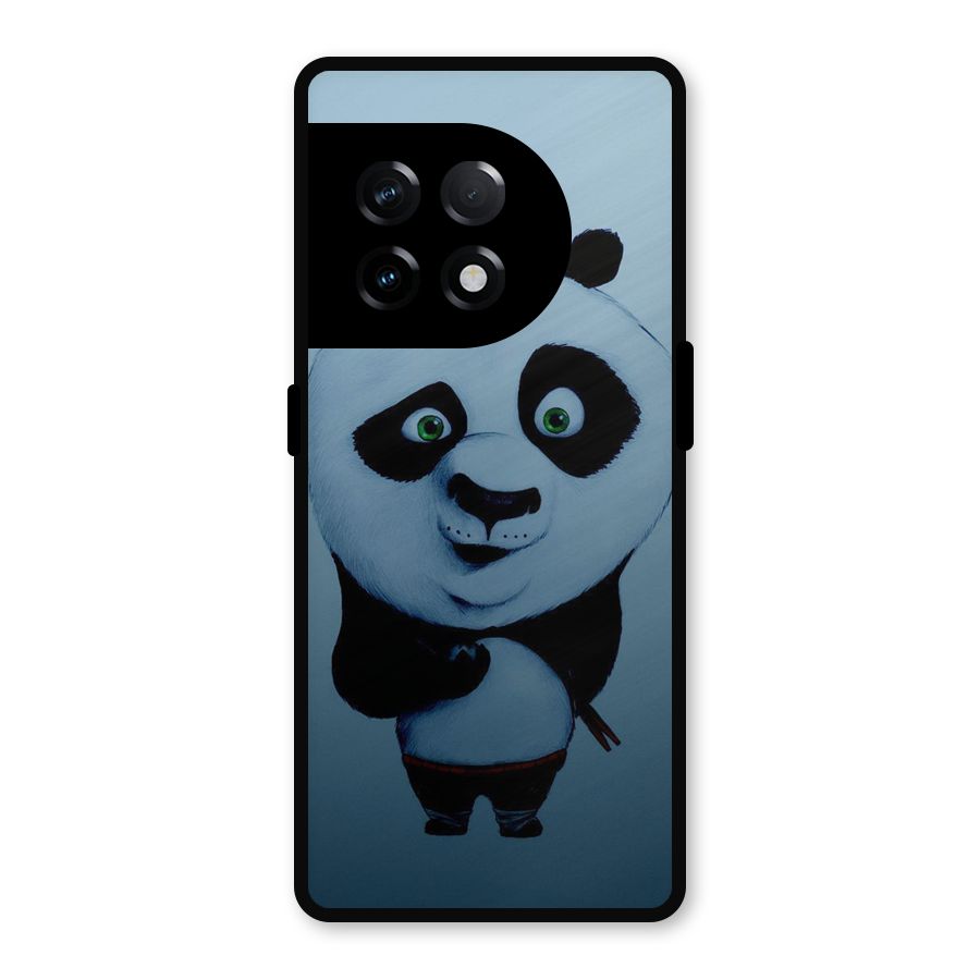 Confused Cute Panda Metal Back Case for OnePlus 11R