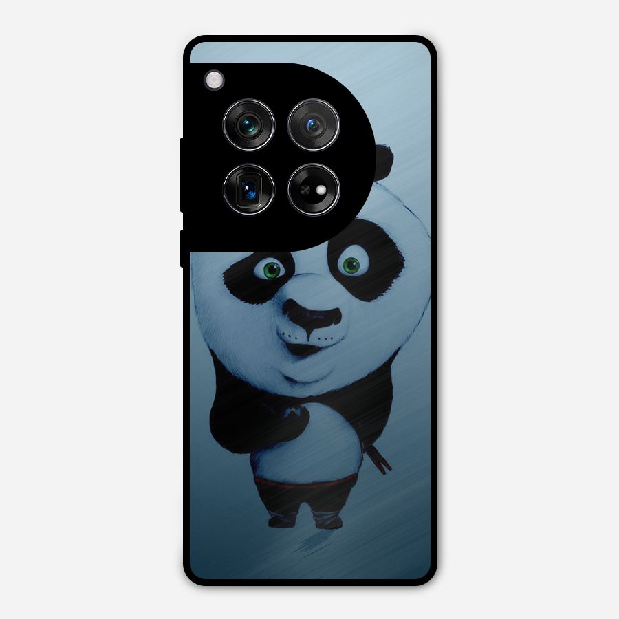 Confused Cute Panda Metal Back Case for OnePlus 12