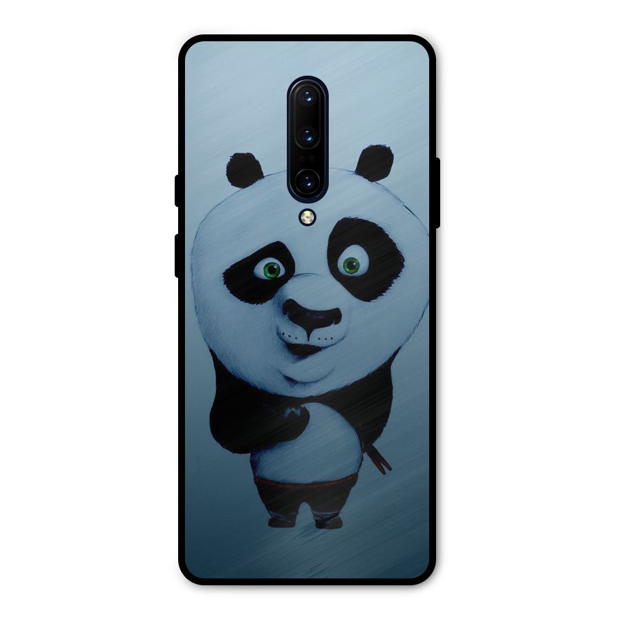 Confused Cute Panda Metal Back Case for OnePlus 7 Pro
