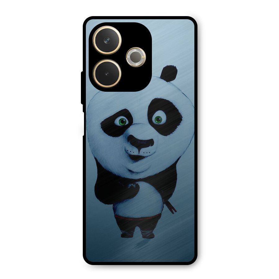 Confused Cute Panda Metal Back Case for Oppo A5 Pro