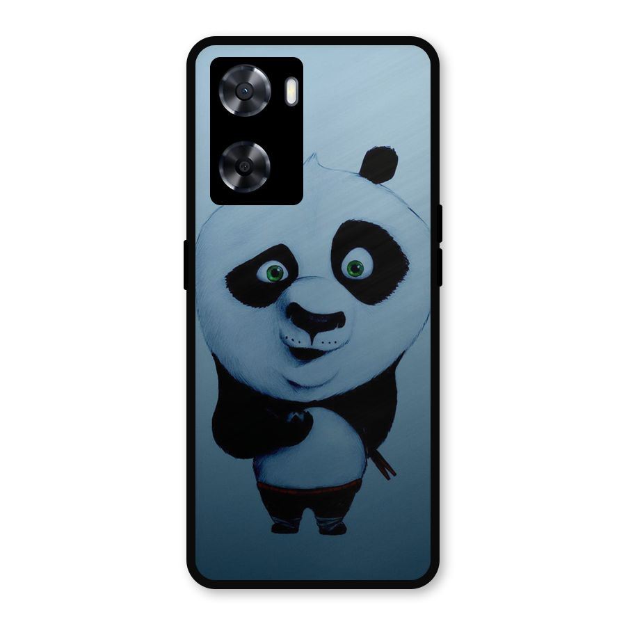 Confused Cute Panda Metal Back Case for Oppo A77
