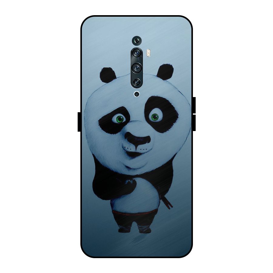 Confused Cute Panda Metal Back Case for Oppo Reno2 F
