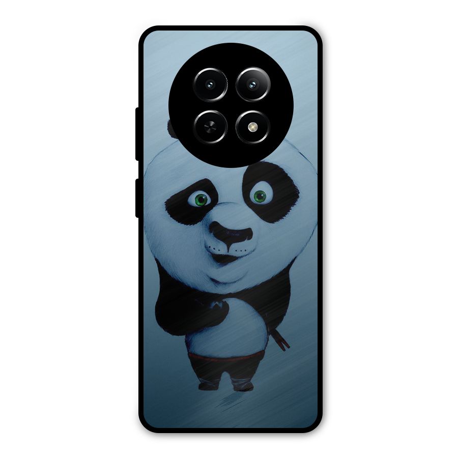 Confused Cute Panda Metal Back Case for Realme 12 5G