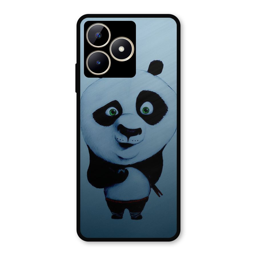 Confused Cute Panda Metal Back Case for Realme C53
