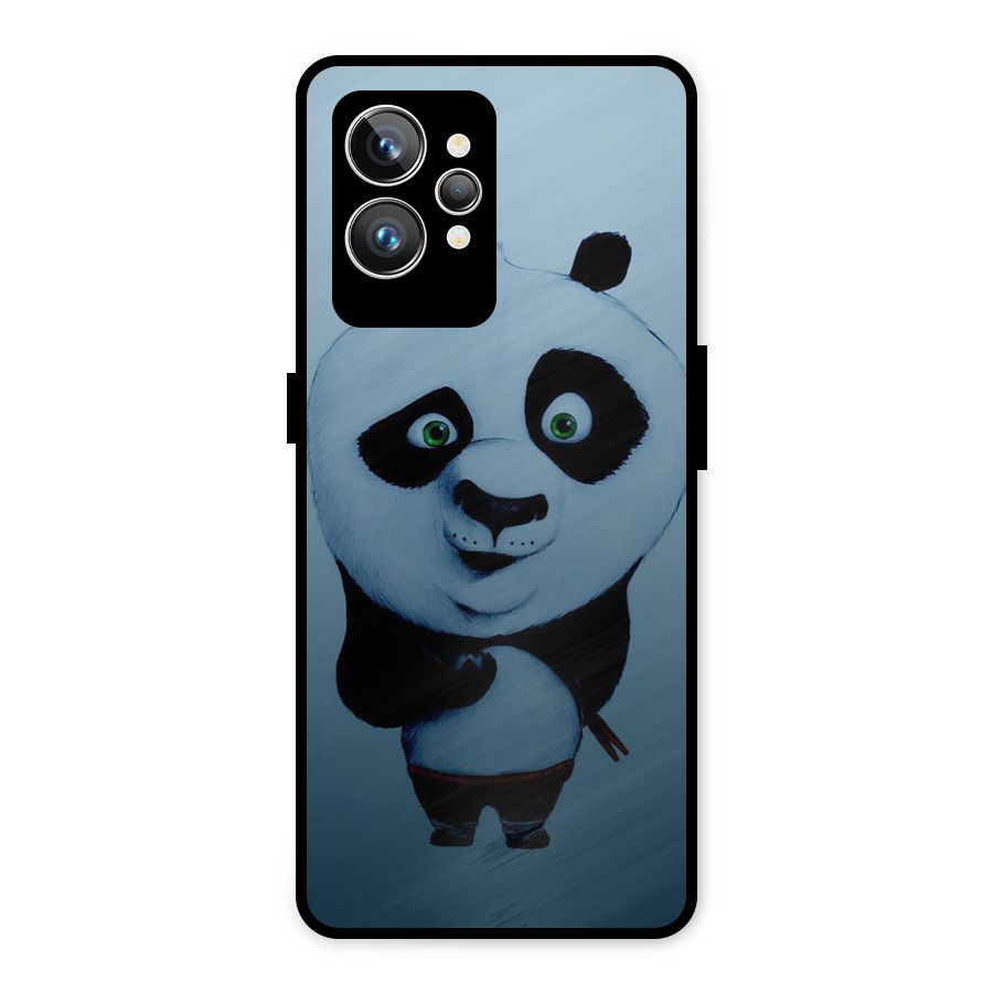 Confused Cute Panda Metal Back Case for Realme GT2 Pro