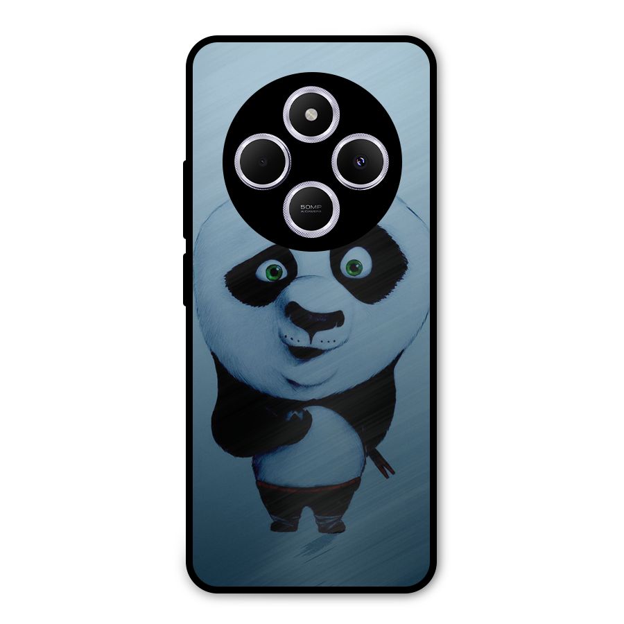 Confused Cute Panda Metal Back Case for Redmi 14C