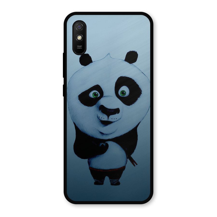 Confused Cute Panda Metal Back Case for Redmi 9a