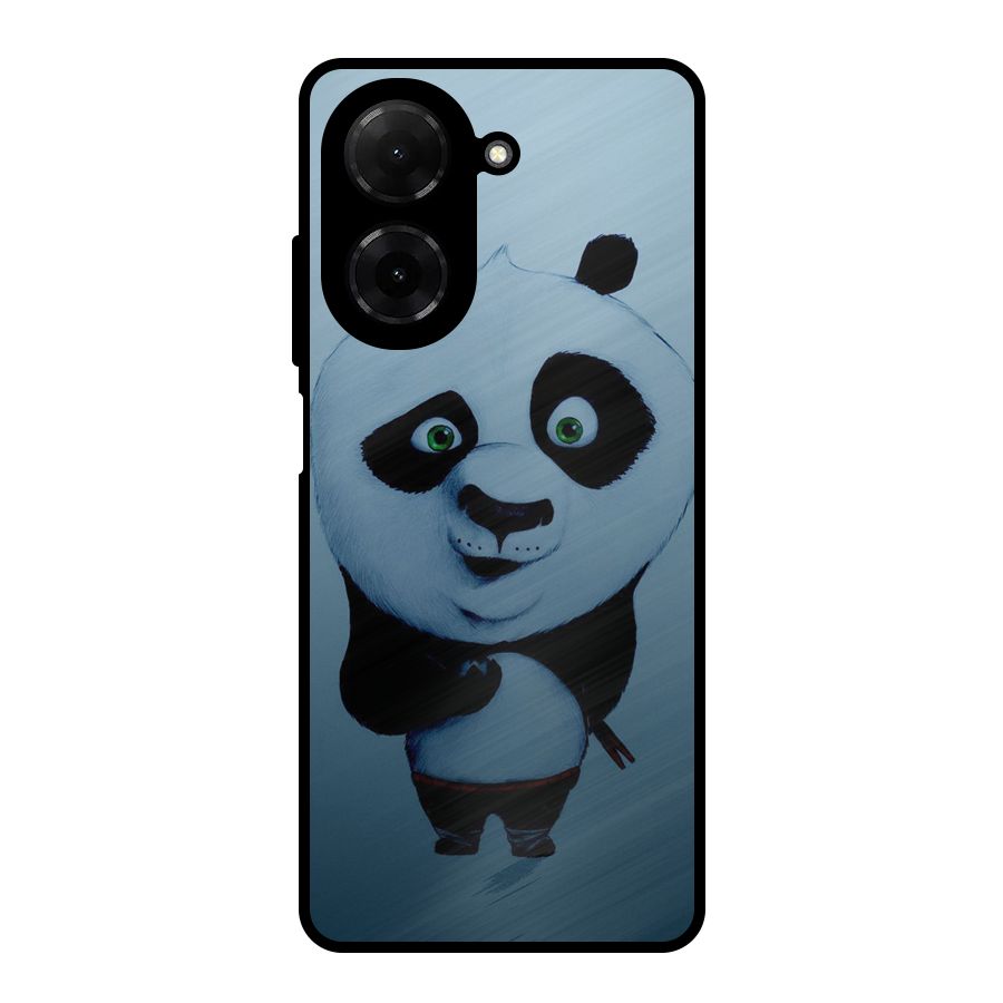 Confused Cute Panda Metal Back Case for Redmi A5 4G