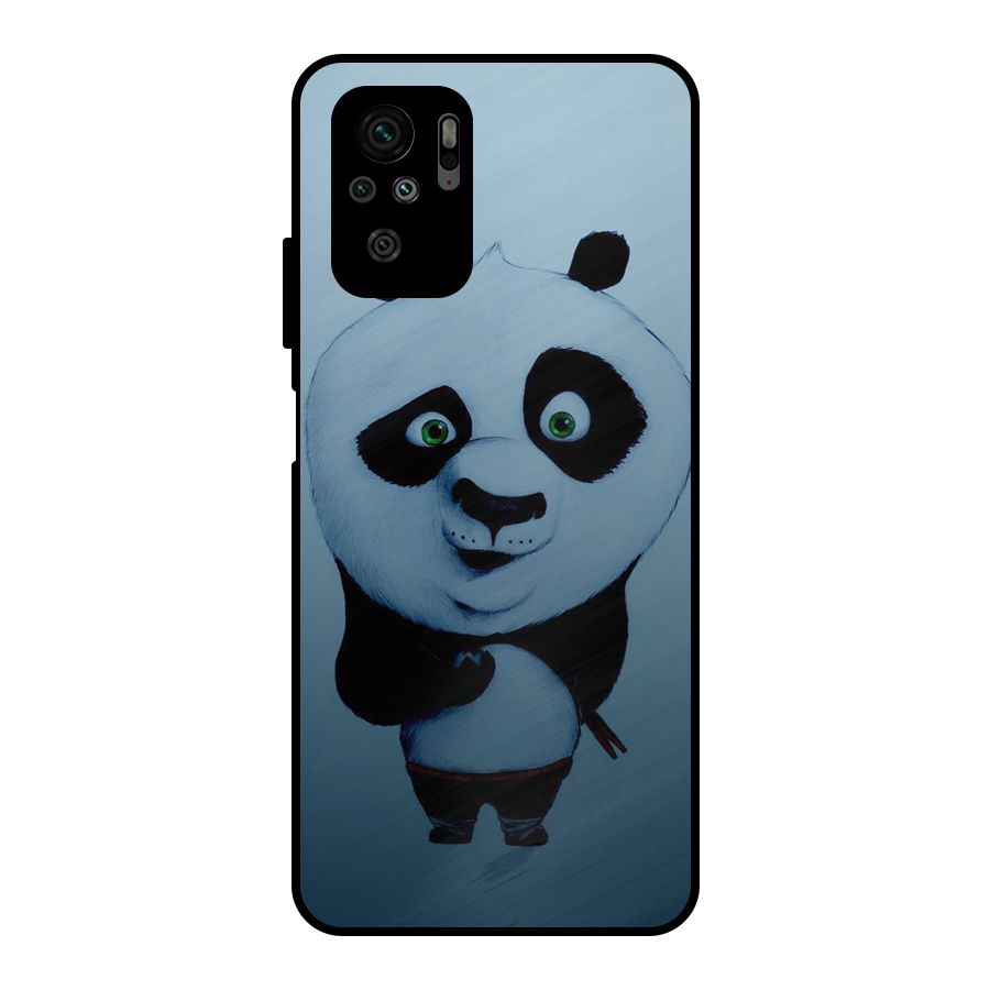 Confused Cute Panda Metal Back Case for Redmi Note 10