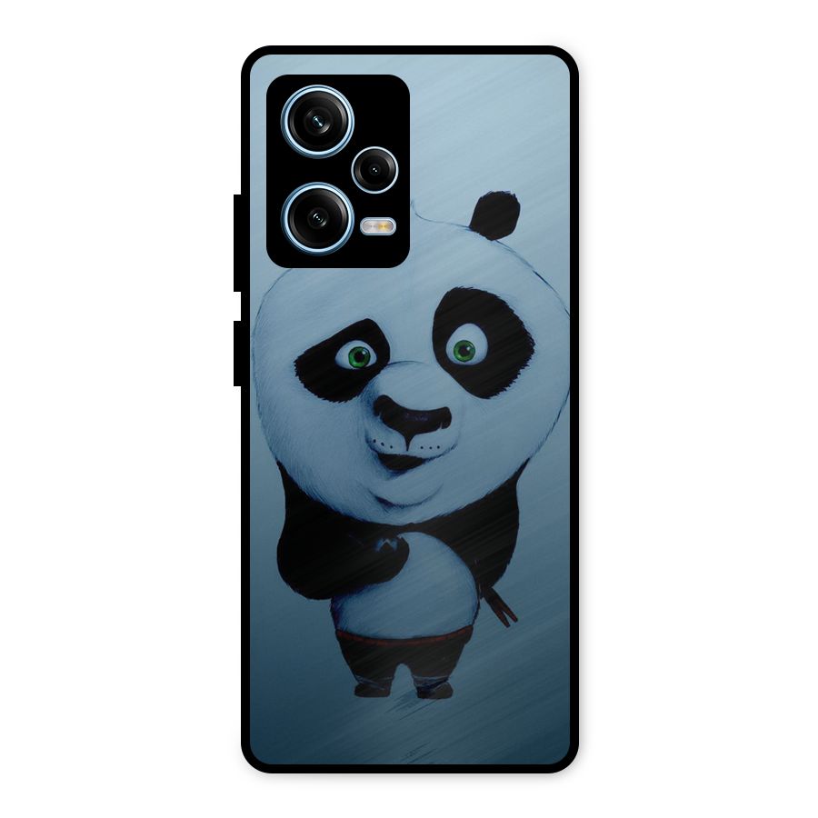 Confused Cute Panda Metal Back Case for Redmi Note 12 Pro