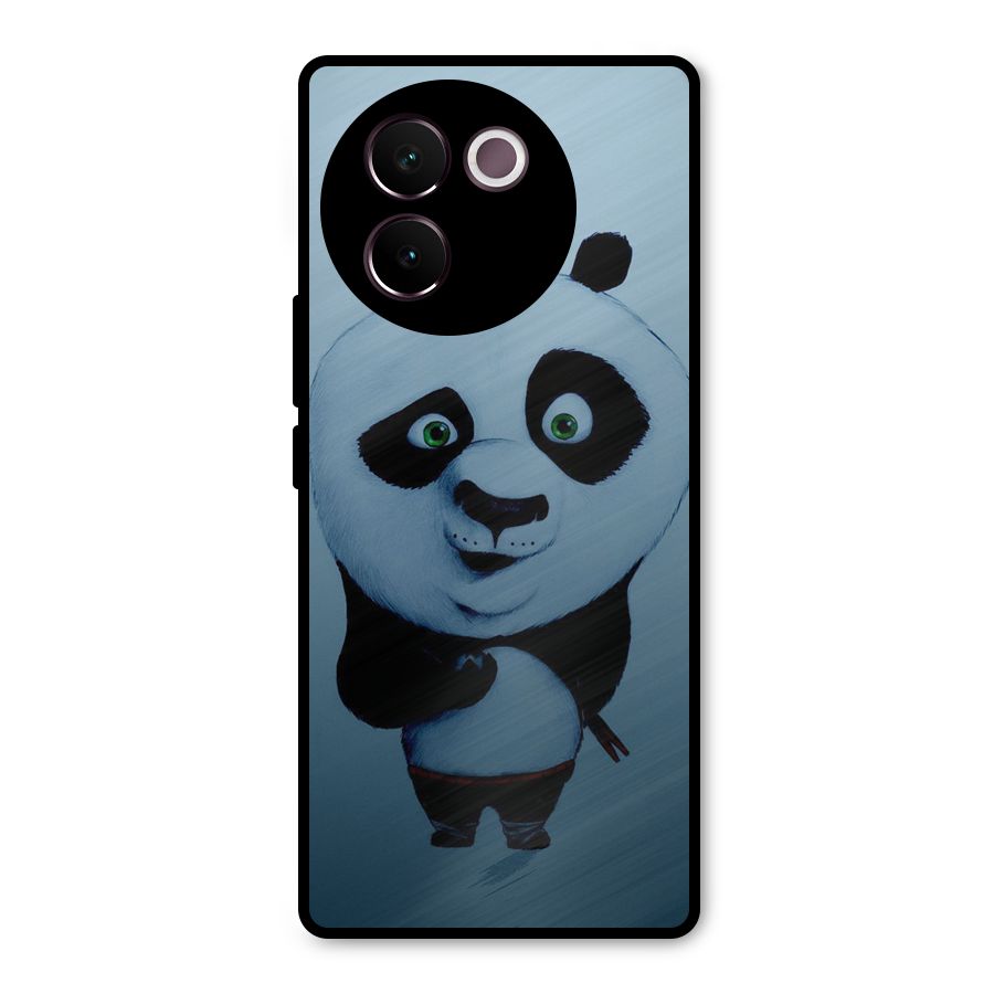 Confused Cute Panda Metal Back Case for Vivo V30e