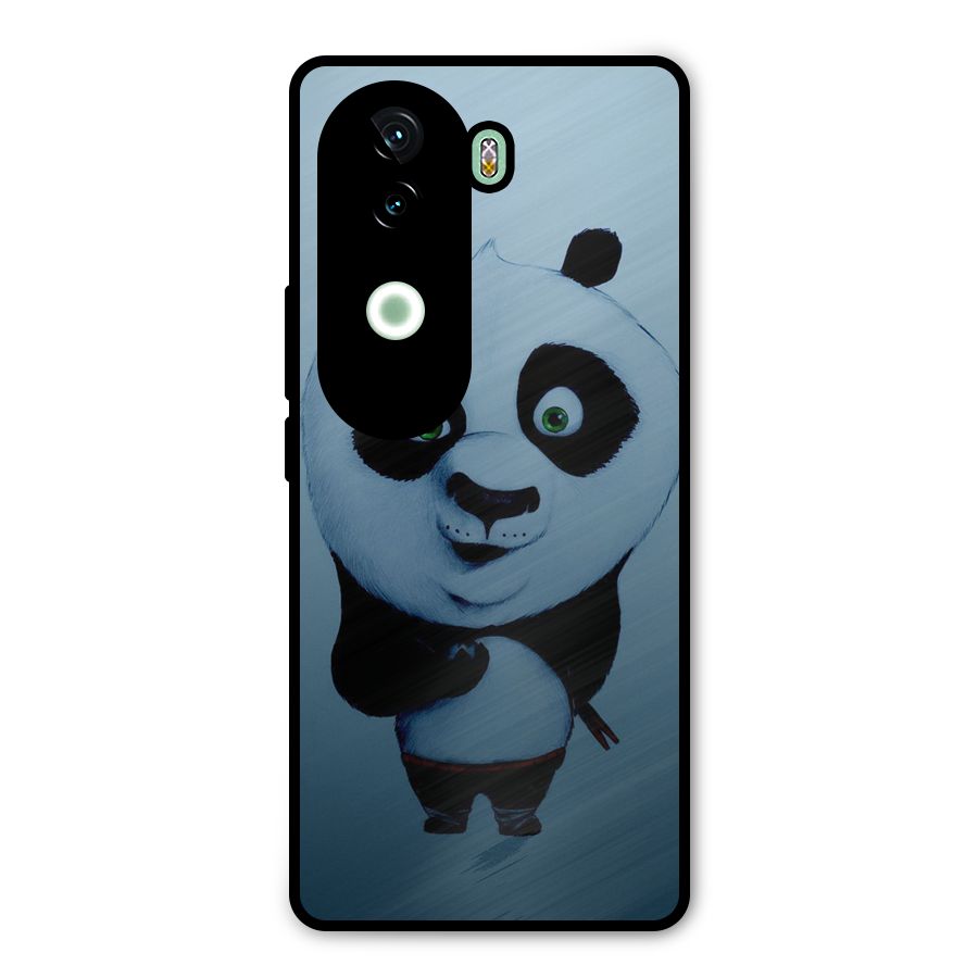 Confused Cute Panda Metal Back Case for Vivo V40e