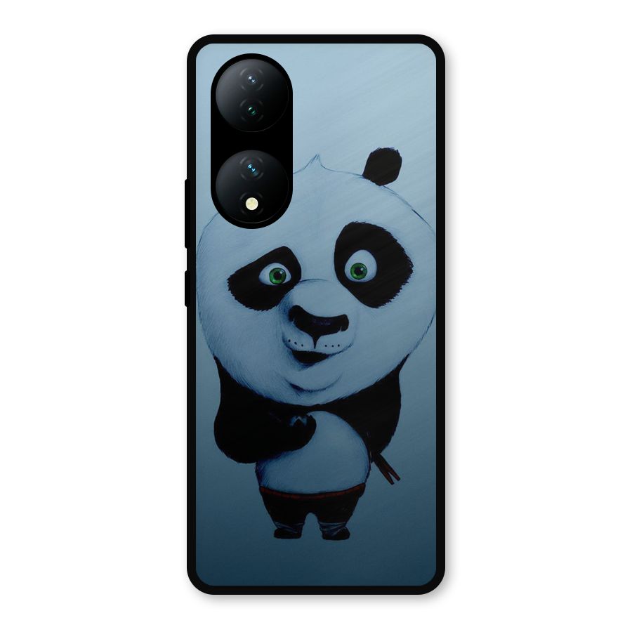Confused Cute Panda Metal Back Case for Vivo Y100