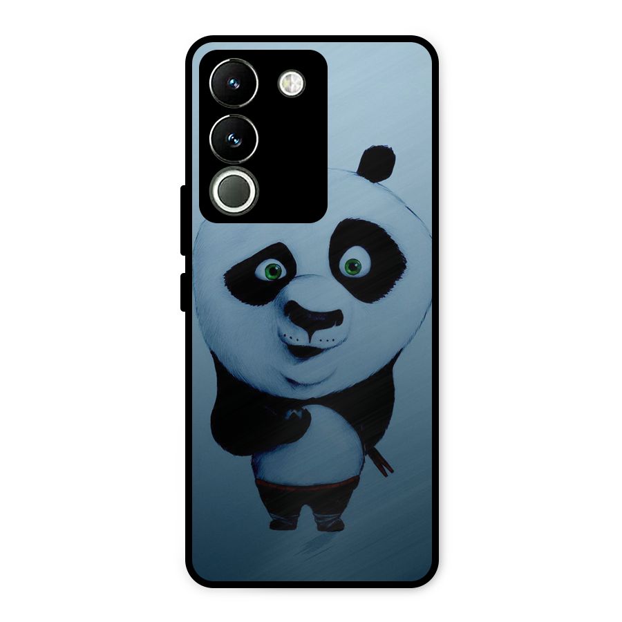 Confused Cute Panda Metal Back Case for Vivo Y200