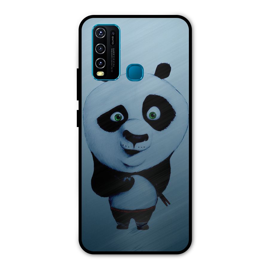 Confused Cute Panda Metal Back Case for Vivo Y30