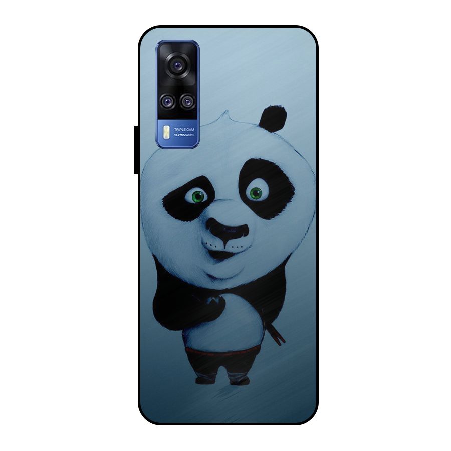 Confused Cute Panda Metal Back Case for Vivo Y51