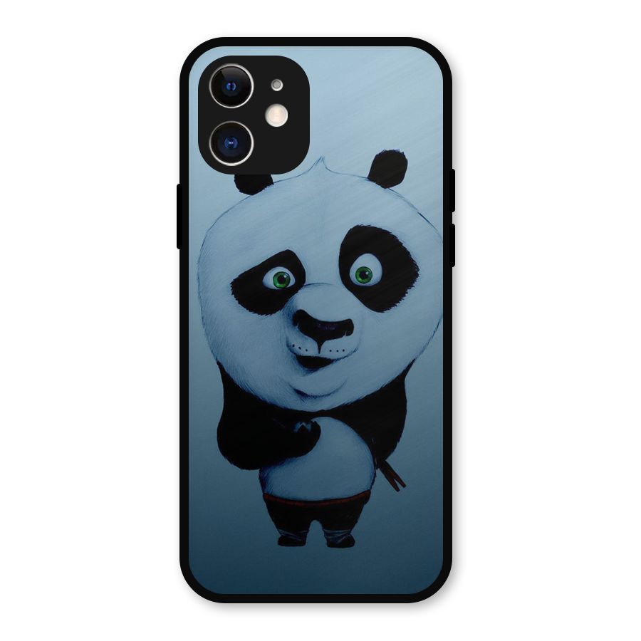 Confused Cute Panda Metal Back Case for iPhone 12
