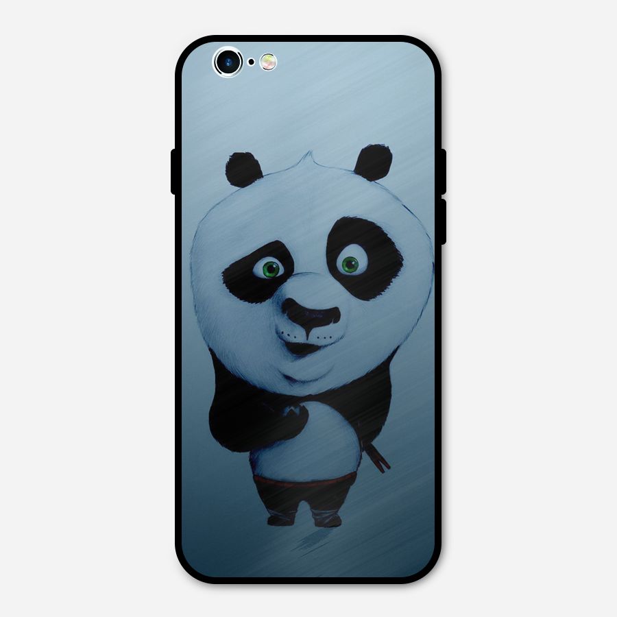 Confused Cute Panda Metal Back Case for iPhone 6 6s