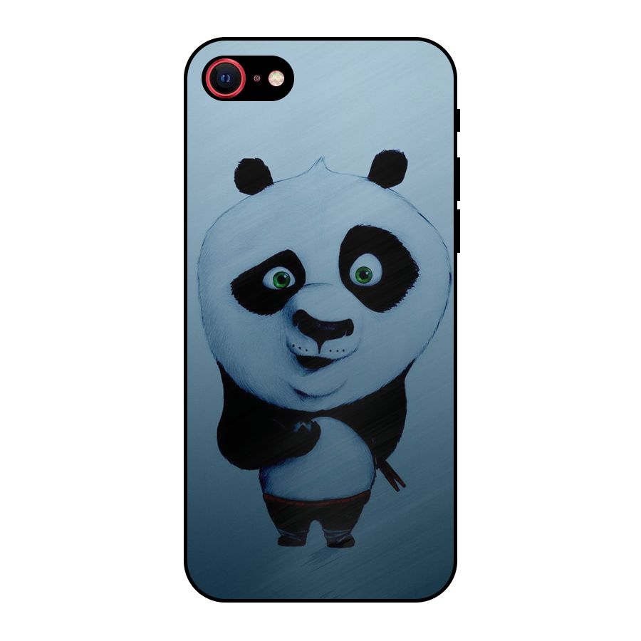 Confused Cute Panda Metal Back Case for iPhone 7