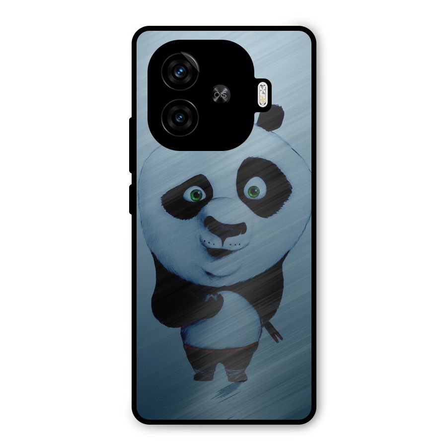 Confused Cute Panda Metal Back Case for iQOO Neo 10R