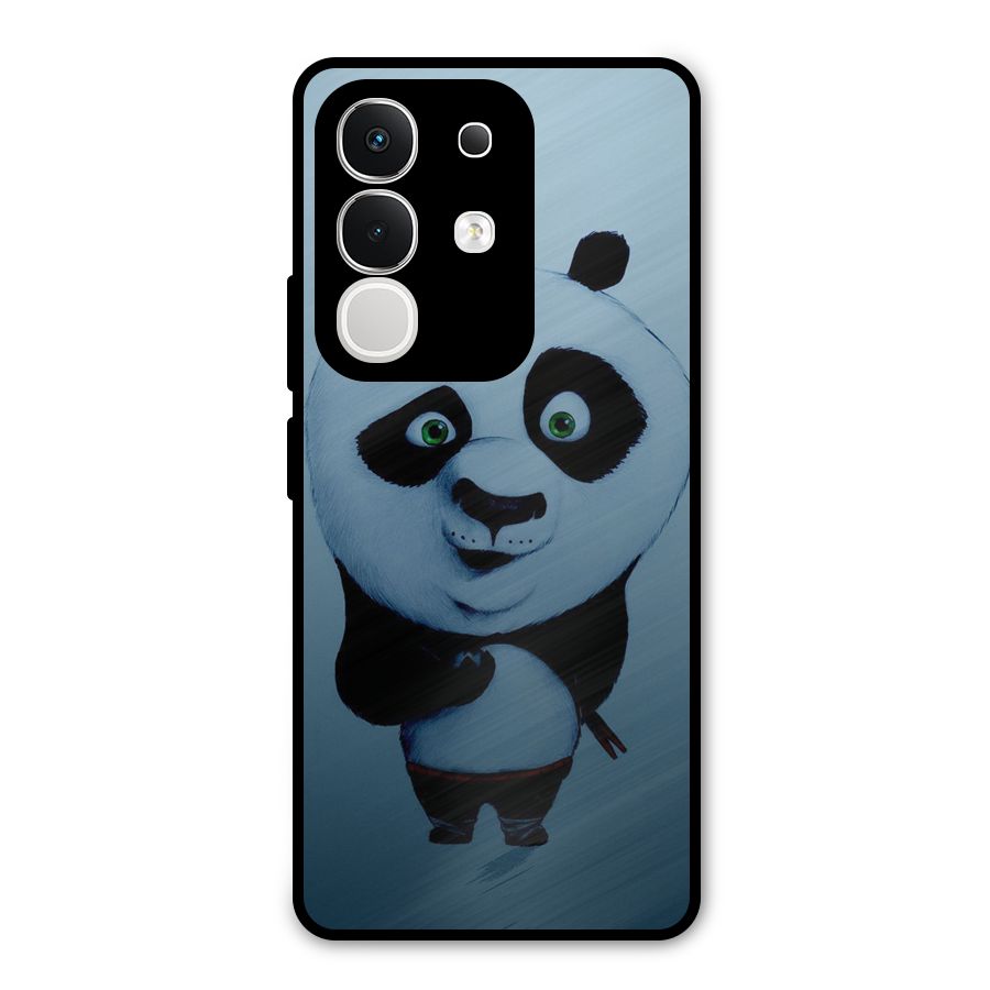 Confused Cute Panda Metal Back Case for iQOO Z10x