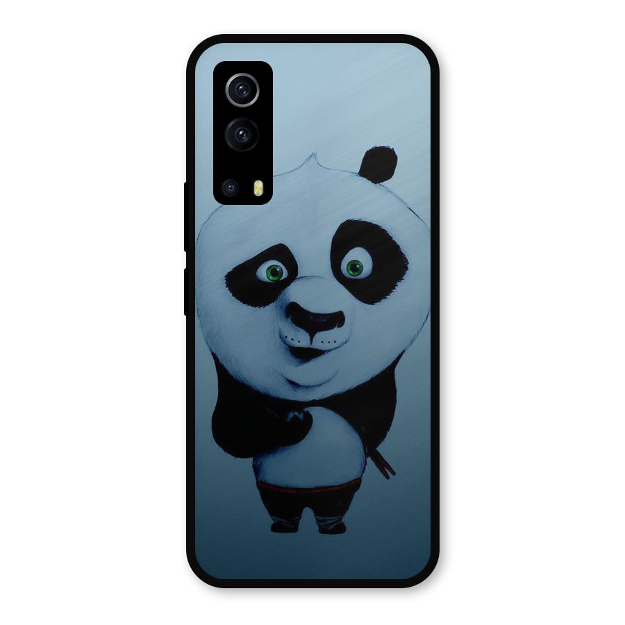 Confused Cute Panda Metal Back Case for iQOO Z3