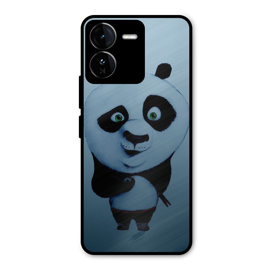 Confused Cute Panda Metal Back Case for iQOO Z9
