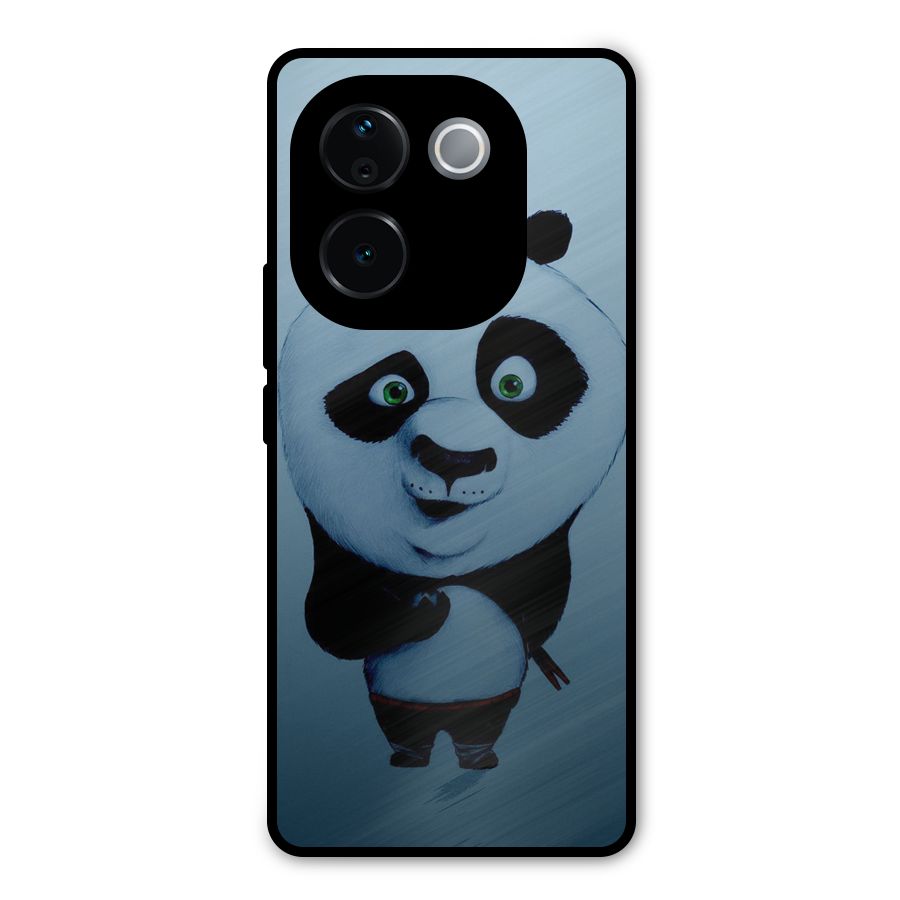 Confused Cute Panda Metal Back Case for iQOO Z9s Pro