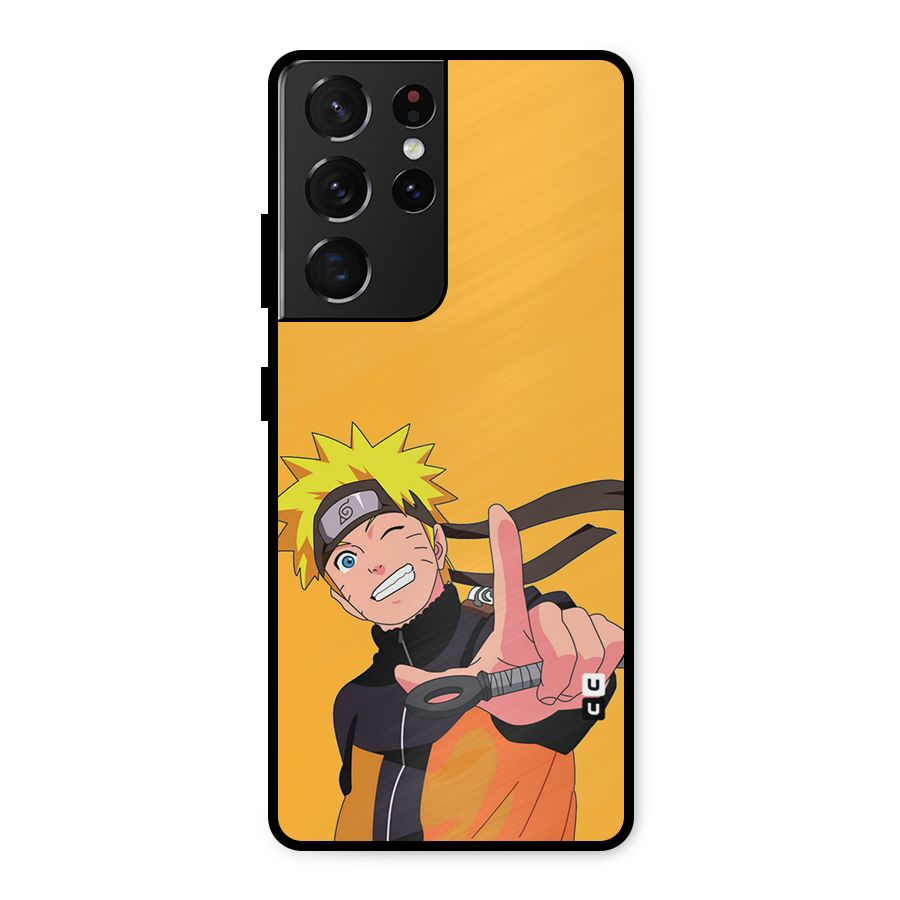 Cool Aesthetic Naruto Metal Back Case for Galaxy S21 Ultra 5G