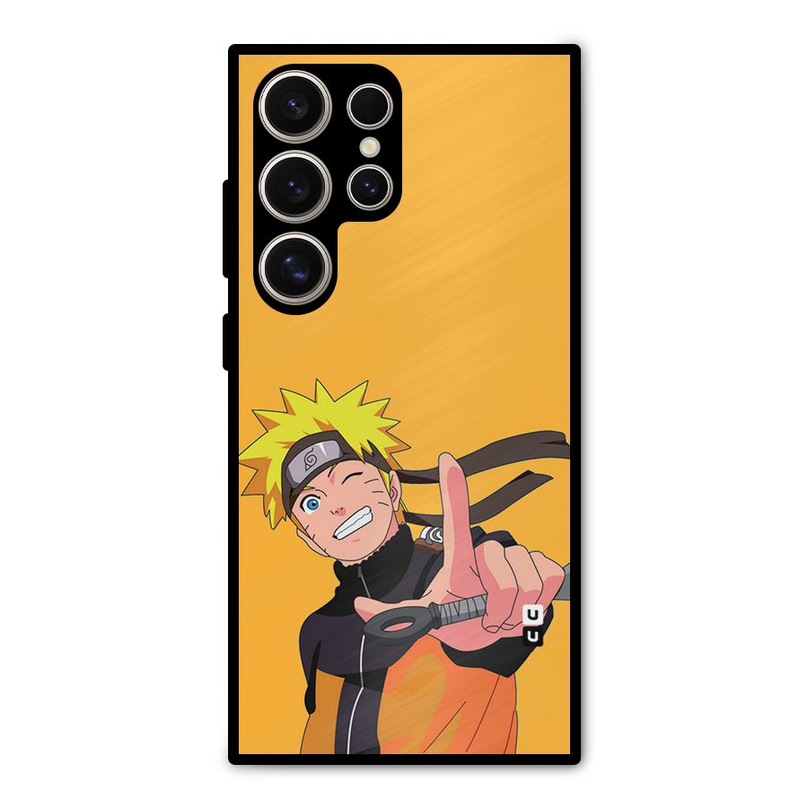 Cool Aesthetic Naruto Metal Back Case for Galaxy S24 Ultra