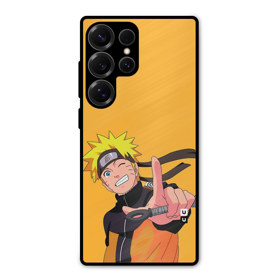 Cool Aesthetic Naruto Metal Back Case for Galaxy S25 Ultra