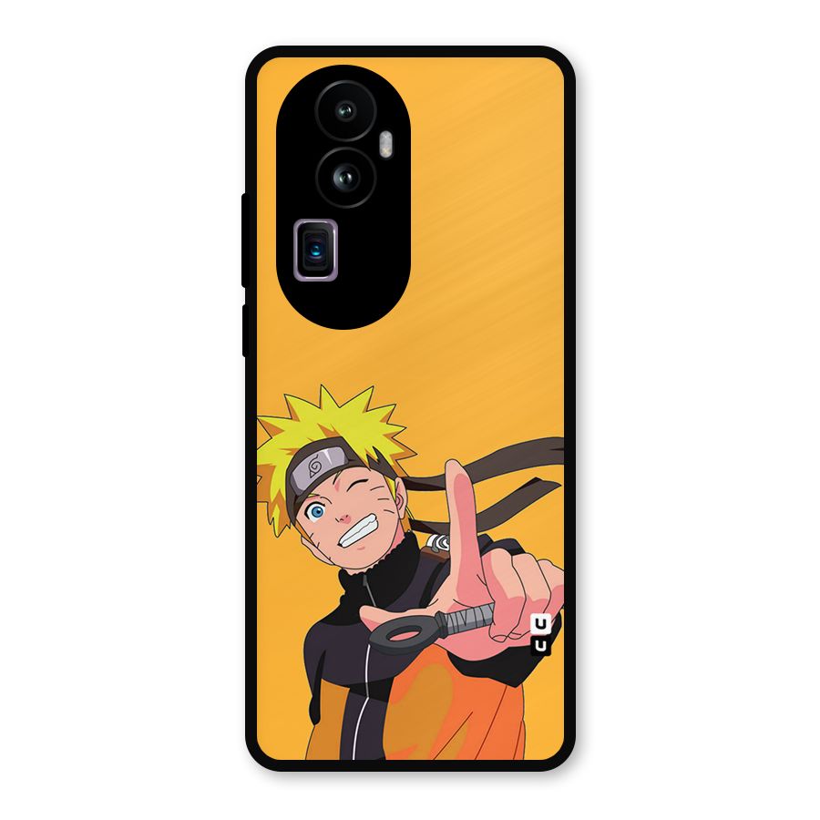 Cool Aesthetic Naruto Metal Back Case for Oppo Reno10 Pro Plus