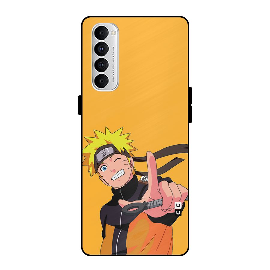 Cool Aesthetic Naruto Metal Back Case for Oppo Reno4 Pro