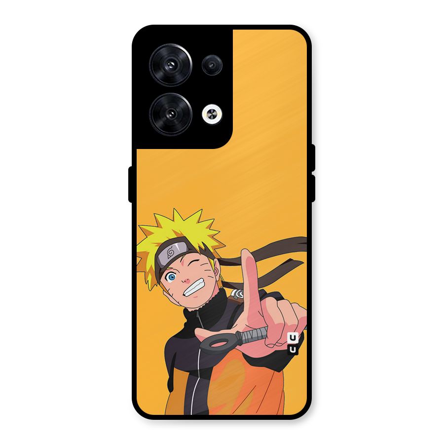 Cool Aesthetic Naruto Metal Back Case for Oppo Reno8 5G