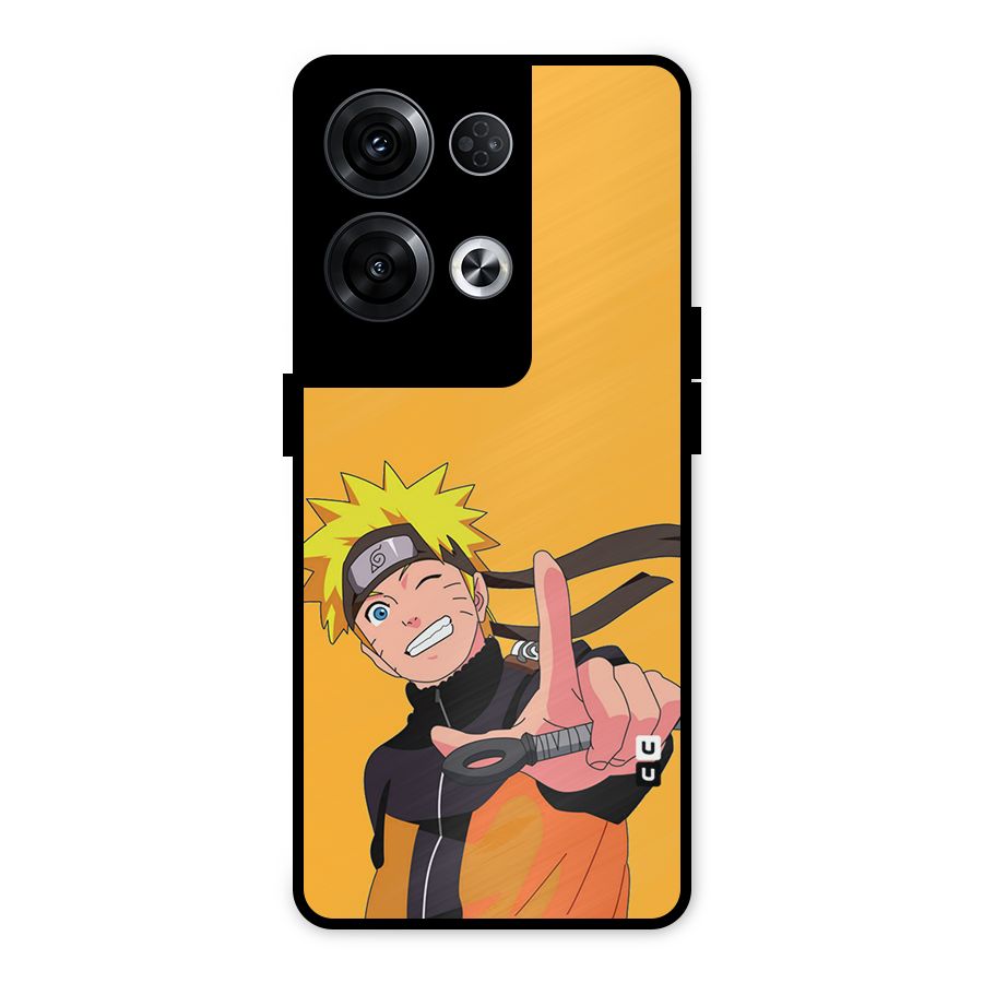 Cool Aesthetic Naruto Metal Back Case for Oppo Reno8 Pro 5G