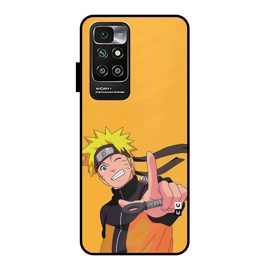 Cool Aesthetic Naruto Metal Back Case for Redmi 10 Prime