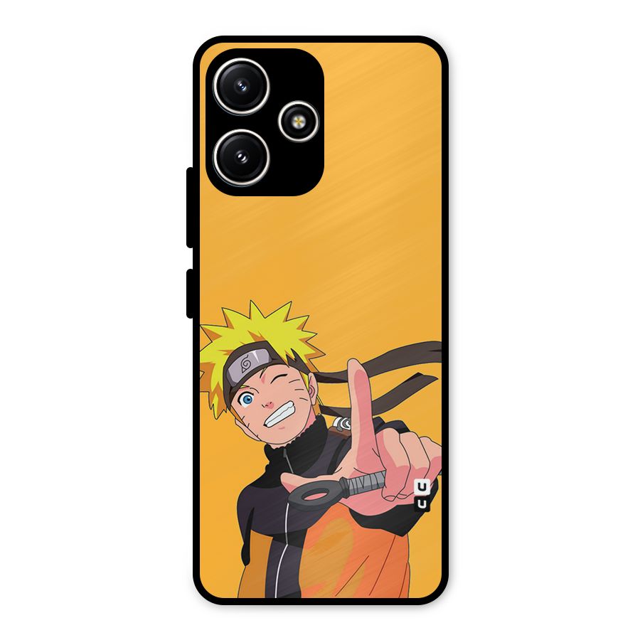 Cool Aesthetic Naruto Metal Back Case for Redmi 12 5G