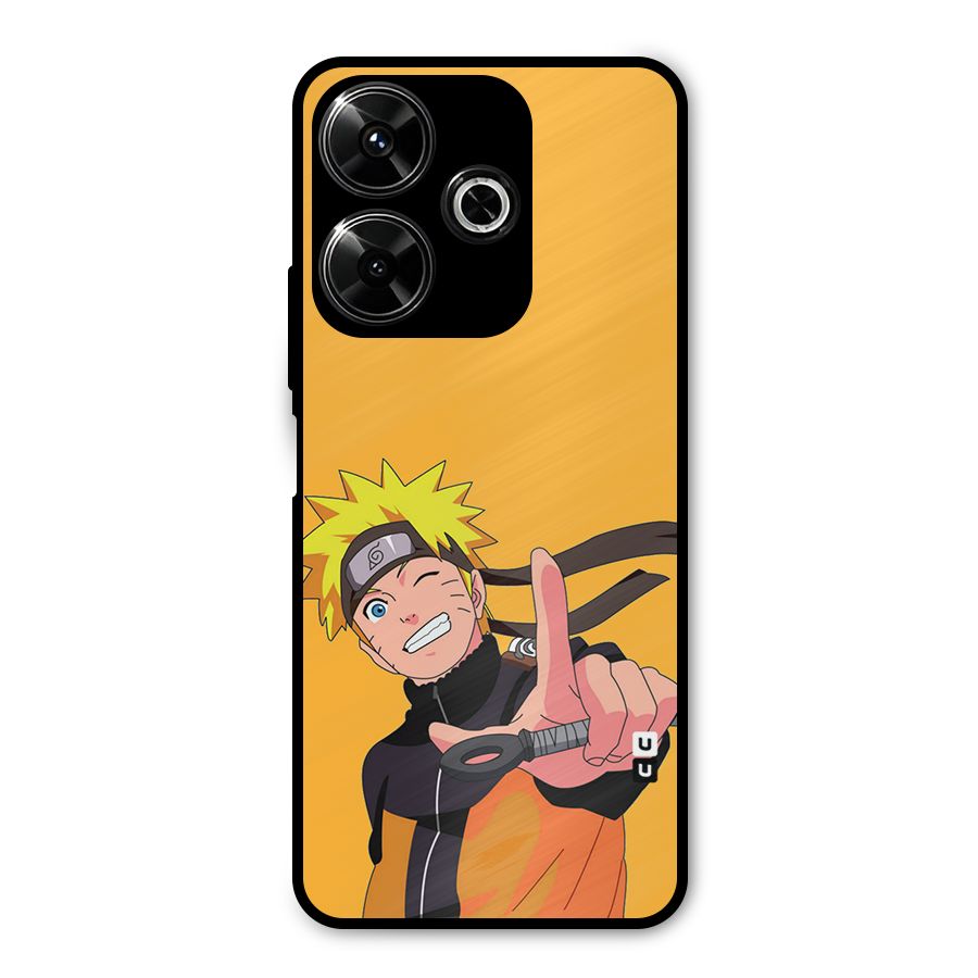 Cool Aesthetic Naruto Metal Back Case for Redmi 13 5G