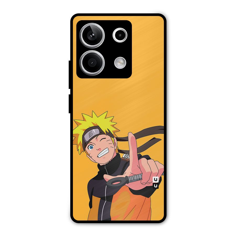 Cool Aesthetic Naruto Metal Back Case for Redmi Note 13 5G